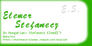 elemer stefanecz business card